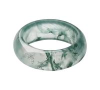 Générique Moss Agate Wedding Ring Natural Gemstone Engagement Band