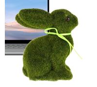 Générique Moss Bunny - Flocking, Outdoor Animal Statue Craft | Garden Easter Rabbit Figurines, Flocked Animal Statue Figurine for Outdoor Garden Easter
