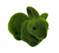 Générique Moss Bunny - Green Easter Rabbit Figurine Statue, Cute Cartoon Animal Sculpture Ornament, Garden Inspired Decorative Art Piece Display for Living Room Desktop Shelf Spring Home Decoration