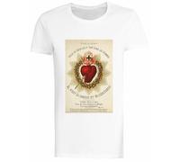 Générique Most Sacred Heart of Jesus T-Shirt Blanc À Manches Courtes pour Femme, Vêtement Régulier