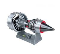 Générique Moteur d'avion à Turbofan TR900 Moteur d'avion Modèle Kit, Modèle A380 avec Points e Contact de Tige de Poussée, Feu Arrière LED Rouge et Kit de Modèle Aviation Rechargeable (40cm / 16in)