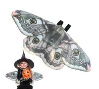 Générique Moth Wings Cape - Butterfly Costume Shawl | Halloween Cosplay | Polyester moth wings cape, 50x22cm size, designed for kids' Halloween parties, cosplay and costume dress-up.
