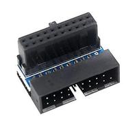 Générique Motherboard Adapter - ABS, Internal Header 90-Degree Right Angle | Cable Management PC Power Adapter, Desktop Connector for Computer, Workstation, Home Office, PC Build