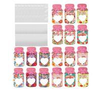 Générique Mother's Day Candy Organizer Cards - 3.54x5.91 Inches Heart-Shaped Jar Organizer Boxes |18 Pieces Storage Postcard with Treat Bags Heart Pattern Jar Shape Mothers Day Greeting Cards