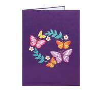 Générique Mothers Day Card - 3D Flower Butterfly, 5x7 Inch Design with Removable Notes, Premium Heavyweight Cardstock, Vibrant Floral Art, Happy Mother's Day Greeting for Mom Women Wife