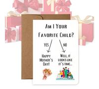 Générique Mothers Day Greeting Card - Humorous Festive Message, Decorative Print Design, Celebration Paper Cards, Gift Greeting Card for Adding Laughter And Warm Appreciation Mothers Day Celebrations