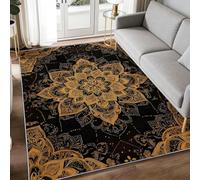 Générique Motif de Luxe 180 x 240 cm Tapis de Chambre Doux Moquette, Élégant Luxe Mandala Lavable Antidérapant Tapis de Salon - Moquette pour Salle de Séjour Chambre d'enfant Salle de Jeu