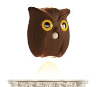 Générique Motion Sensor Light Indoor - Owl Design Magnetic Lamp for Hallway | Smart Reactive Glow Disc with Triple Hue Selection & Self-Adhesive Iron Plate for Stair, Cabinet, Kitchen and Ceiling