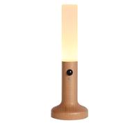 Générique Motion Sensor | Magnetic Motion Light with Wooden Base | 3000K Cordless Wall Sconces, Bedside Table Lamp for Bedrooms, Living Rooms, Porches