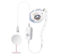 Générique Motion Sensor Strip Lights - 5V Rechargeable 3ft LED Light, Motion-Activated Human Sensor Lighting for Closet, Stairway, Bedroom, Counter, Under Bed, or Dressing Table, White, ABS Material