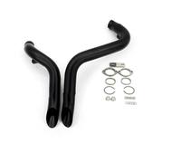 Générique Moto D'échappement Silencieux d'échappement pour Fat Boy pour Street 750 G Système De Silencieux D'échappement Moto en Alliage D'aluminium(Black)