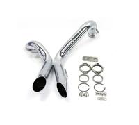 Générique Moto D'échappement Silencieux d'échappement pour Fat Boy pour Street 750 G Système De Silencieux D'échappement Moto en Alliage D'aluminium(Argent)