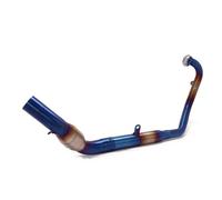Générique Moto D'échappement Silencieux d'échappement pour NK250 pour 250SR pour NK300 pour 300SS Systèmes D'échappement De Moto Échappement Modifié Connexion De Tuyau De Liaison Centrale Avant(Bleu)