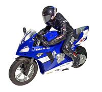 Générique Moto télécommandée à l'échelle 1/6, modèle de Moto électrique à Deux Roues Auto-équilibrante RC à Double Moteur 2,4 GHz - RTR,Bleu