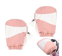Générique Motorcycle Handlebar Muffs, Windproof Warm Gloves Mittens, Bike Muffs, Hand Guard Covers for Riding, Snowmobile, Cycling, Motorbike, ATV, Winter and Summer Use, 1240g, Pink