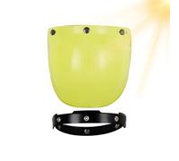 Générique Motorcycle Helmet Visor, Open Face Wind Shield Lens, Anti Glare Clear Lens for Rainy Weather Night Riding Sunny Day Touring and Highway Protection for Long Distance Travel