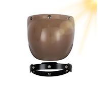 Générique Motorcycle Helmet Visor, Wind Shield Lens, Open Face Helmet, All-Weather Eye Protection for Highway Riding, Long-Distance Touring, Sunny Days, Rainy Nights, and Road Safety
