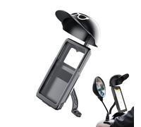 Générique Motorcycle Phone Holder - Handlebar & Rearview Mirror Mount for Secure Cycling, Outdoor Riding with Sun Hat Shield Function, Mobile Phone Bracket for Bikes & Scooters, ABS, Men, Women Use