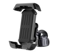 Générique Motorcycle Phone Mount, Motorbike Mobile Holder, 7.5x3.8 inches 360 Rotation Clamp with Vibration Resistant Grip, Handlebar Smartphone Stand for Bike, Scooter, Electric Vehicle, Color Black