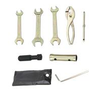 Générique Motorcycle Plug Socket Set - Aluminum Alloy Grip, Complete Plug Wrench Kit, Screwdriver Pliers Tool Set, Precision Maintenance Tools Accessory Case | for Motor Scooter Snowmobile A