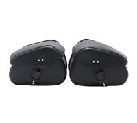 Générique Motorcycle Saddle Bags 2 Pack | Synthetic Leather, Black, 13in Diameter | Waterproof Side Bags with Password Lock | Electric Motorcycle Side Panniers for Storage