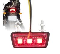 Générique Motorcycle Tail Light, Dirt Bike License Plate Lamp, Reinforced Vibration-Resistant Build, Waterproof Rear Brake Light with Style, Safety Gear for Enduro and Street Bikes Urban Commuting