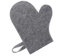 Générique Moufles de Sauna en Feutre, Protection Chaleur, Bain, Simple | Mitten à Cinq Doigts, Absorption D’humidité, Usage et Cabine, Style Délicat, Blanc Gris
