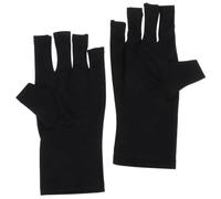 Générique Moufles de UV 1 Paire pour Manucure en Gel, Légers et Ajustés en Polyester Noir pour Salons et Amateurs de