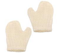 Générique Moufles Exfoliants pour Gommage et Nettoyage Dos en Sisal Naturel 2 Pièces Design Mitaine Confortable, pour Voyage et Camping