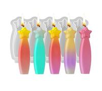 Générique Moule à Bougie - Modèle Design Étoile avec Vœux,Forme à Bougie en Silicone,pour La Décoration De La Maison, Les Arts Créatifs, La, Le Savon Et Le DIY