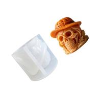 Générique Moule à Cire en Silicone pour crâne, Profil de Chapeau | Modèle de relief en résine, affichage de fête occidentale, accent de table