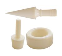 Générique Moule à Cornets de Glace DIY en Pvc, Rouleau à Cônes Gaufrés 3 Pièces, Façonneur Conique pour Dessert, Outil de Pâtisserie pour Maison, Salon de Thé et Glacier, Facile à Nettoyer