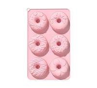 Générique Moule à donuts, 6 cavités antiadhésive sûre qualité alimentaire, Moule à donuts en silicone, Pour Micro-Ondes Congélateur Four Lave-Vaisselle Cuisine Cuisson