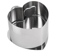 Générique Moule À en Forme De Cœur - Moule À en Mousse De Noël | Cercle À en Acier Inoxydable en Forme De Coeur Et Rond avec Poussoir Et Releveur, Cercle À Dessert pour Mousse, Cheesecake E