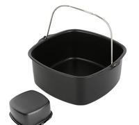 Générique Moule à gâteau carré pour Air Fryer - Poêlon Carré Antiadhésif pour Cake et Pizza,Moule Résistant À La Chaleur Ustensile Friteuse Pour Brownies Pizza Dortoir Maison Fêtes