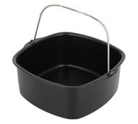 Générique Moule À Gâteau - De Cuisson Carrée Antiadhésive Pour Friteuse À Air, Moule À Pizza Profond Résistant À La Chaleur, 22 X 22 X 7 Cm, Batterie De Cuisine De 8 Pouces De Large, Marmite En Acier