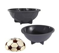 Générique Moule à gâteau Football | 2 pièces en forme de demi-sphère outil de cuisson antiadhésif,Moule à gâteau 3D 21,6 cm | Pour Confection Mousse Gelée Fête Anniversaire Cuisine