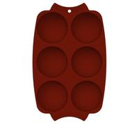 Générique Moule à Gâteau Réutilisable en Silicone 6 Cavités Demi-sphère pour Fabrication de Puddings, Biscuits et Desserts, pour Amateurs de Pâtisserie à Domicile