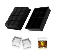 Générique Moule à Glaçons, 1 Pièces 12 Compartiments Bac à Glaçons en Silicone avec Couvercle, Gros Glçons Carrés 3,5cm pour Cocktails, Whisky, Vin, Fruits, Purées de Fruits, Glaces, ZXT200401005