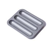 Générique Moule à pain français miniature avec 3 sections, construction en acier carbone, façade antiadhésive, nettoyage facile, moule à pain perforé, répartition uniforme de la du pain
