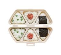 Générique Moule à Riz Triangle | 6 Cavités Pliable Gadget de Cuisine,Moule à Sushi Triangle pour Façonner le Riz - pour Adultes Débutants Préparation de Repas Maison École Bureau Pique-nique