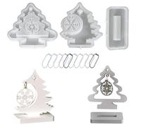 Générique Moule Arbre de Noël - Moule Silicone Flocon De Neige pour Ornement De Bureau,Outils De Décoration Festifs À Démoulage Facile,pour Atelier Maison Fêtes Saisonnières