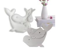 Générique Moule Baleine Silicone Résine | Moule Époxy Trois Baleines pour Fondant Chocolat Décoration | Outil Flexible pour Projets Artisanaux Cuisine Maison Création D’Ornements