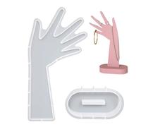 Générique Moule de Bijoux en Forme Main - Support Bijoux, Collier Boucle d'oreille Silicone Moule | Organisateur du d'anneau pour coulée résine Stand Bricolage l'affic