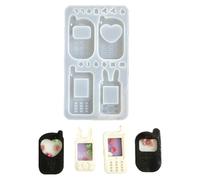 Générique Moule de Porte-clés en résine de Silicone - Moule en Silicone pour moules de Porte-clés en résine,Moulage de époxy, Moule en pour, Accessoires de, Pendentif