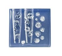 Générique Moule de Sculpture en Silicone élastique avec pour l ' Artisanat des Ongles et la création d ' Accessoires, Moule d ' estampage des Ongles en Silicone