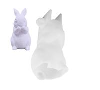 Générique Moule de statue de lapin, moule de lapin en silicone | Moule de moulage en silicone pour figurine de de Pâques | de moulage de figurines en plâtre, adapté aux débutants, pour chocolat, des