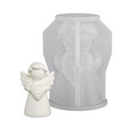 Générique Moule en Forme D Ange | Moule De Coulage Fait À La Main - en Silicone pour Bougie Fille Ange | pour Arts Artisanat Décoration Gâteau Savon Mariage Noël