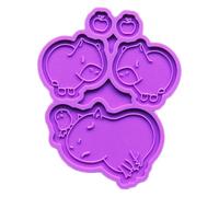 Générique Moule en résine - capybaras Silicone Cast, Epoxy Craft Mould, 3,15x2,36 Pouces Keyring Pendant Design | Kit d'accessoires de Bijoux Faits à la Main, créateur de Charme décoratif Flexible
