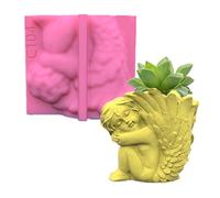 Générique Moule en Silicone avec des Motifs d ' Ange pour créer des Objets de décoration de Pot de Fleur en béton de résine, projets d ' Artisanat Moule en Silicone pour Pots en béton